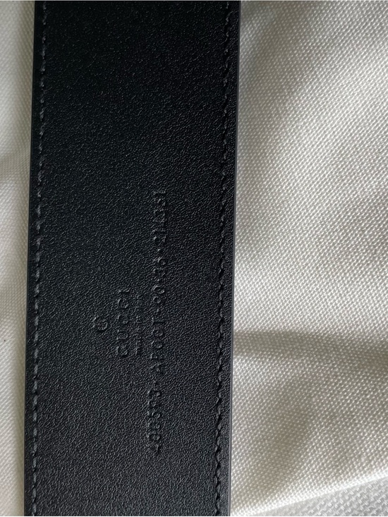 WIDE Gucci Black Leather Belt with Gold Double G Buckle main image 7
